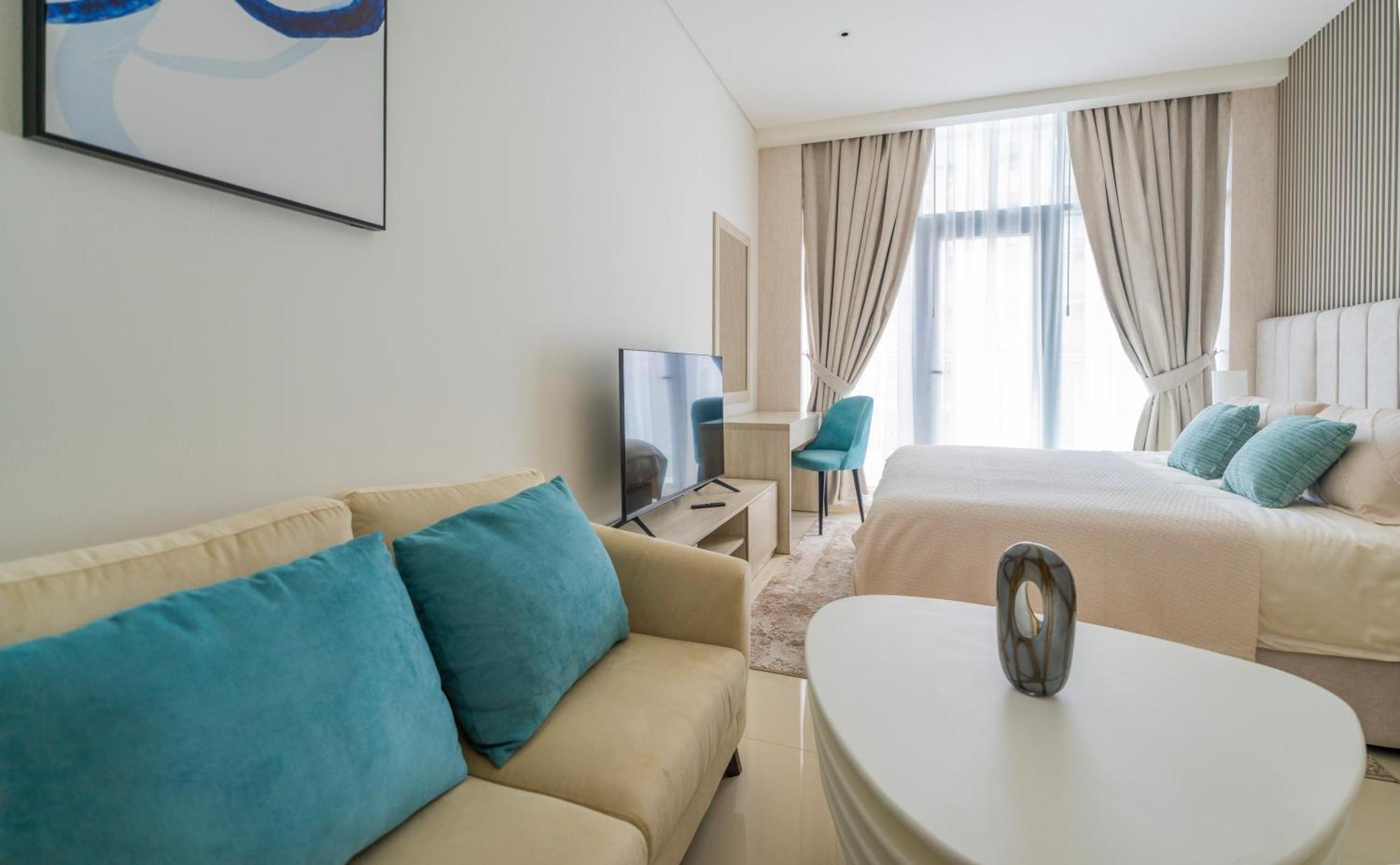 Studio With Pool And Private Beach Access On Palm Jumeirah Dubai Bagian luar foto