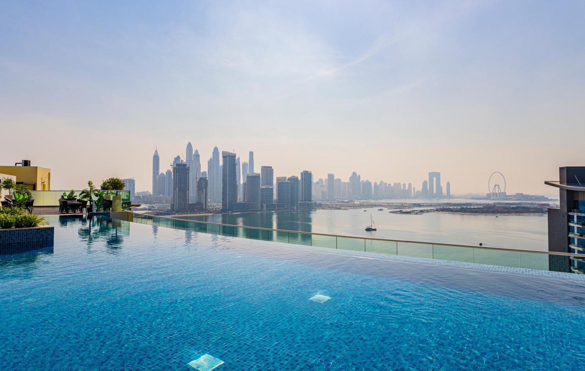 Studio With Pool And Private Beach Access On Palm Jumeirah Dubai Bagian luar foto
